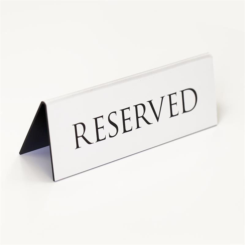 Reserved table cards online